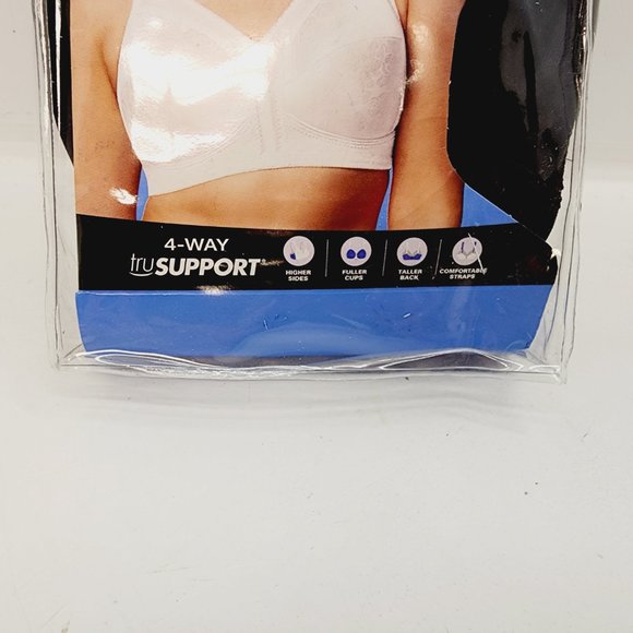 Playtex 18 Hour Bra - Black - NWT - 38D - Wirefree - Ultimate Shoulder Comfort - Picture 4 of 10